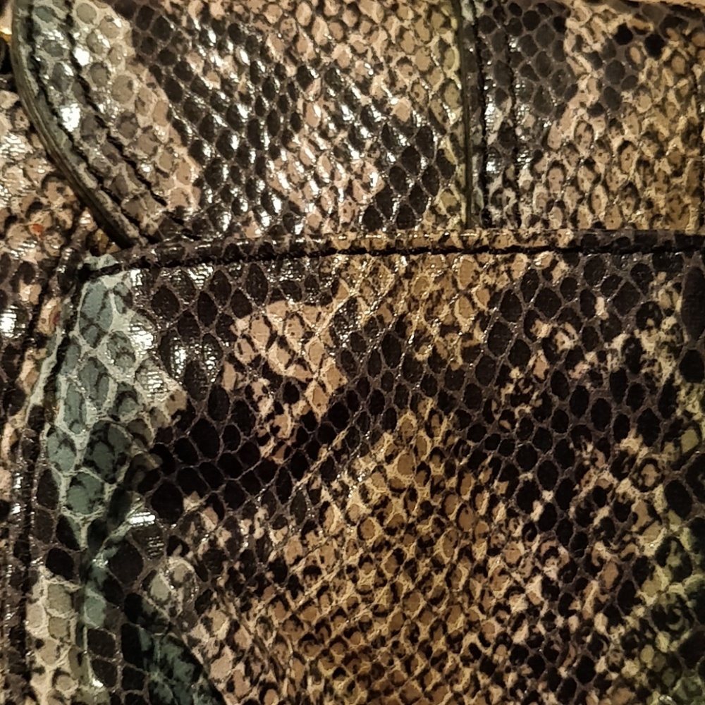 * Kate Landry Mini Multicolor Python Crossbody - image 4